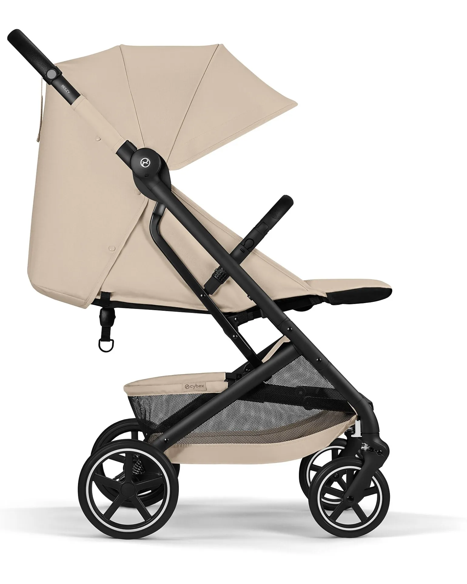 Passeggino Beezy - Almond Beige - Telaio Nero - Il più Compatto