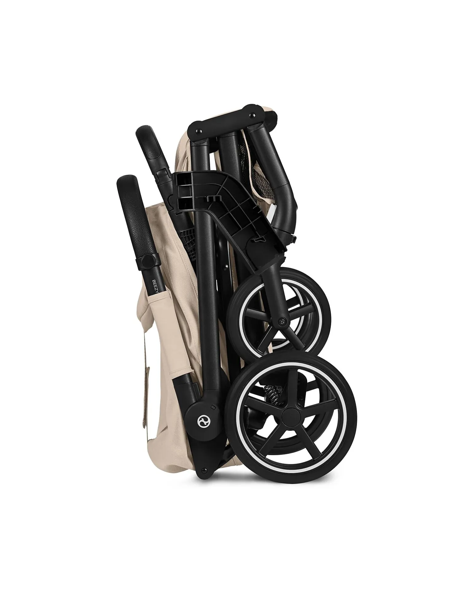 Passeggino Beezy - Almond Beige - Telaio Nero - Il più Compatto