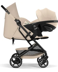 Passeggino Beezy - Almond Beige - Telaio Nero - Il più Compatto