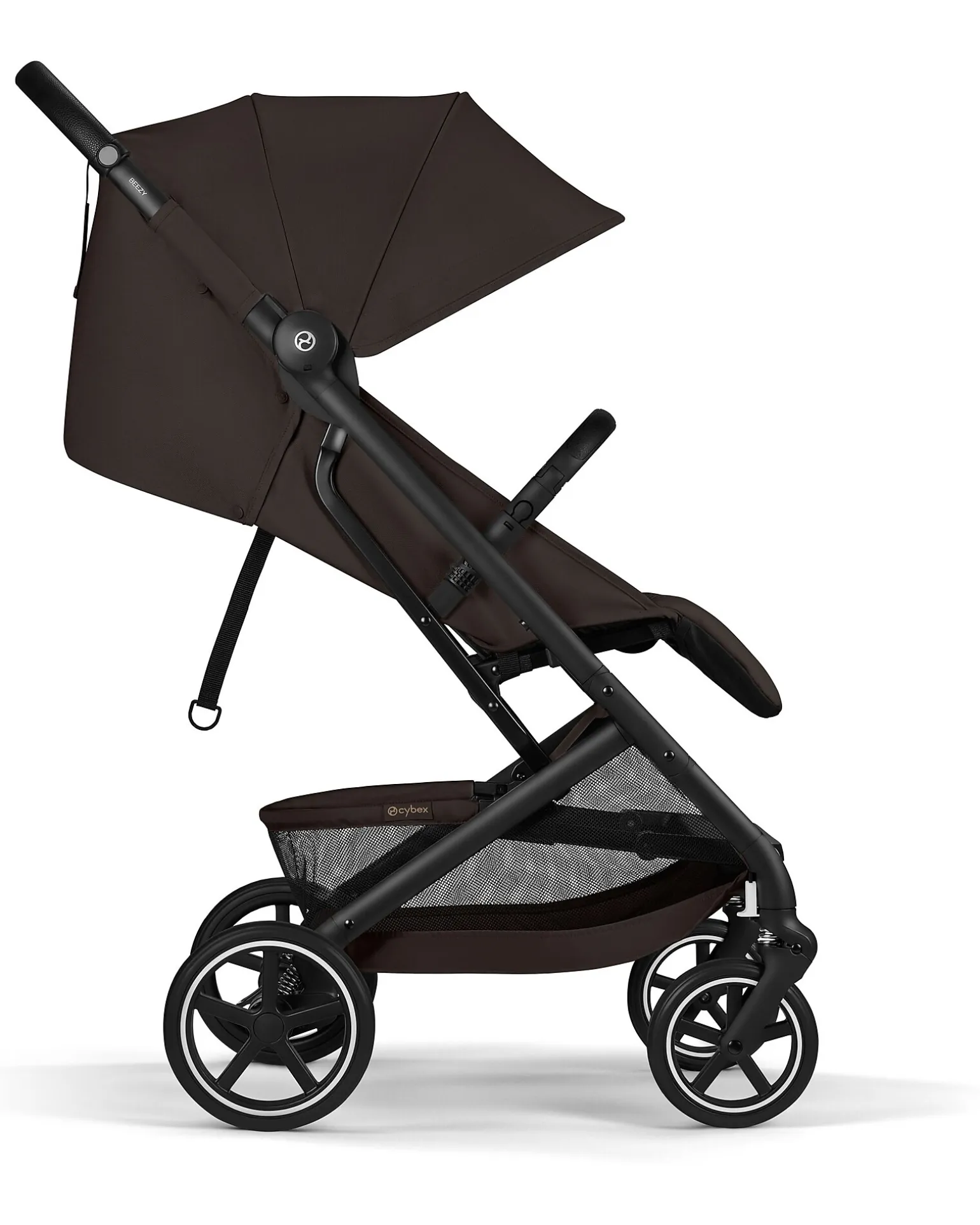 Passeggino Beezy - Chocolate Brown - Telaio Nero - Il più Compatto