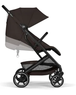 Passeggino Beezy - Chocolate Brown - Telaio Nero - Il più Compatto