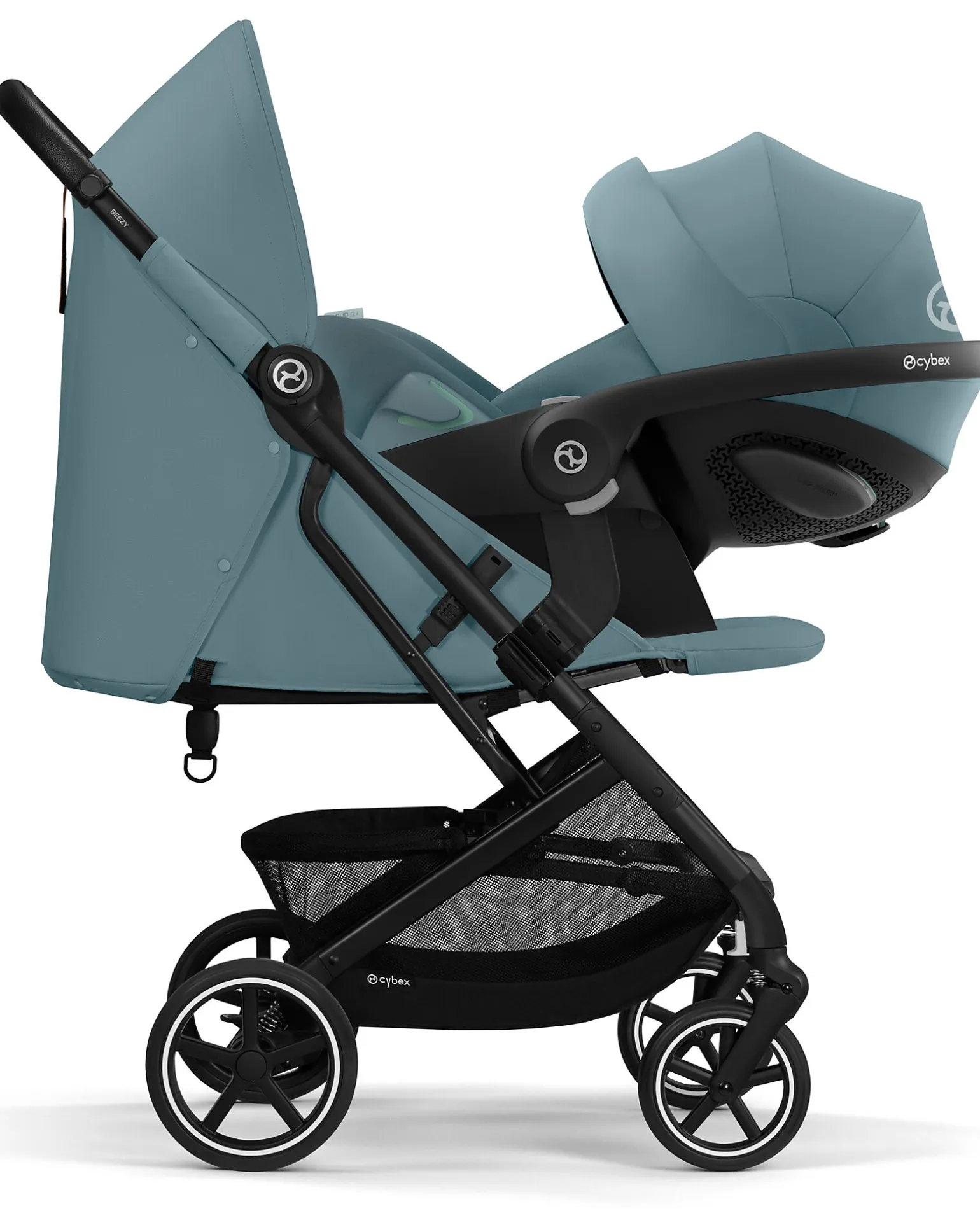 Passeggino Beezy - Stormy Blue - Telaio Nero - Il più Compatto