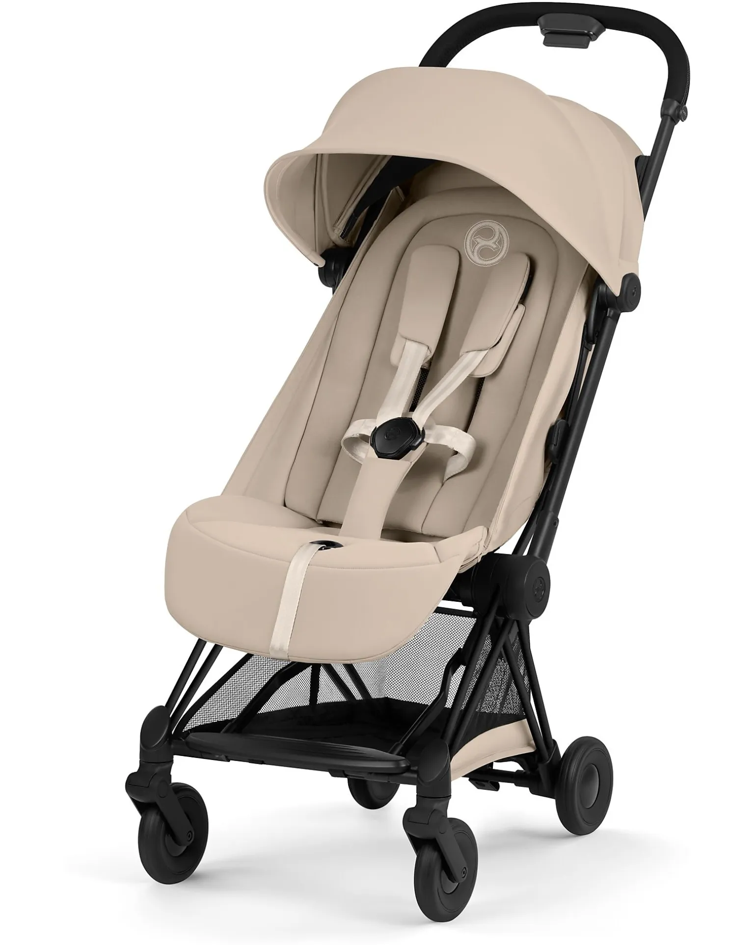 Passeggino Coya - Cozy Beige - Telaio Matt Black - Leggero e Ultracompatto