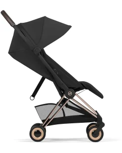 Passeggino Coya - Sepia Black - Telaio Rosegold - Leggero e Ultracompatto