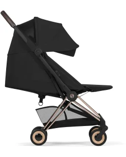 Passeggino Coya - Sepia Black - Telaio Rosegold - Leggero e Ultracompatto