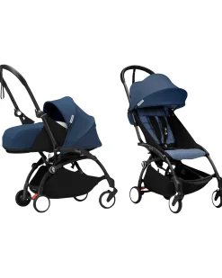 Passeggino Duo YOYO3 Air France Blu - Telaio Nero - Seduta 6+ e Kit Neonati 0+
