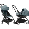 Passeggino Duo YOYO3 Aqua - Telaio Nero + Navicella 0+ e Seduta 6+