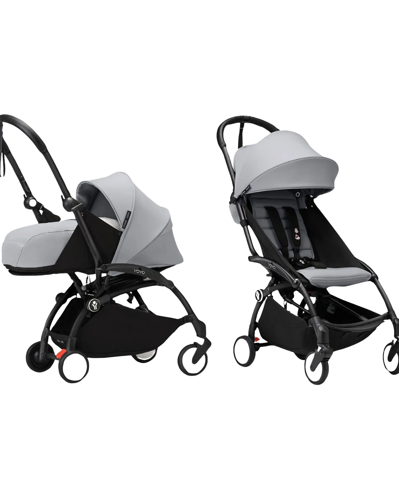 Passeggino Duo YOYO3 Grigio - Telaio Nero - Seduta e Kit Neonato 0+
