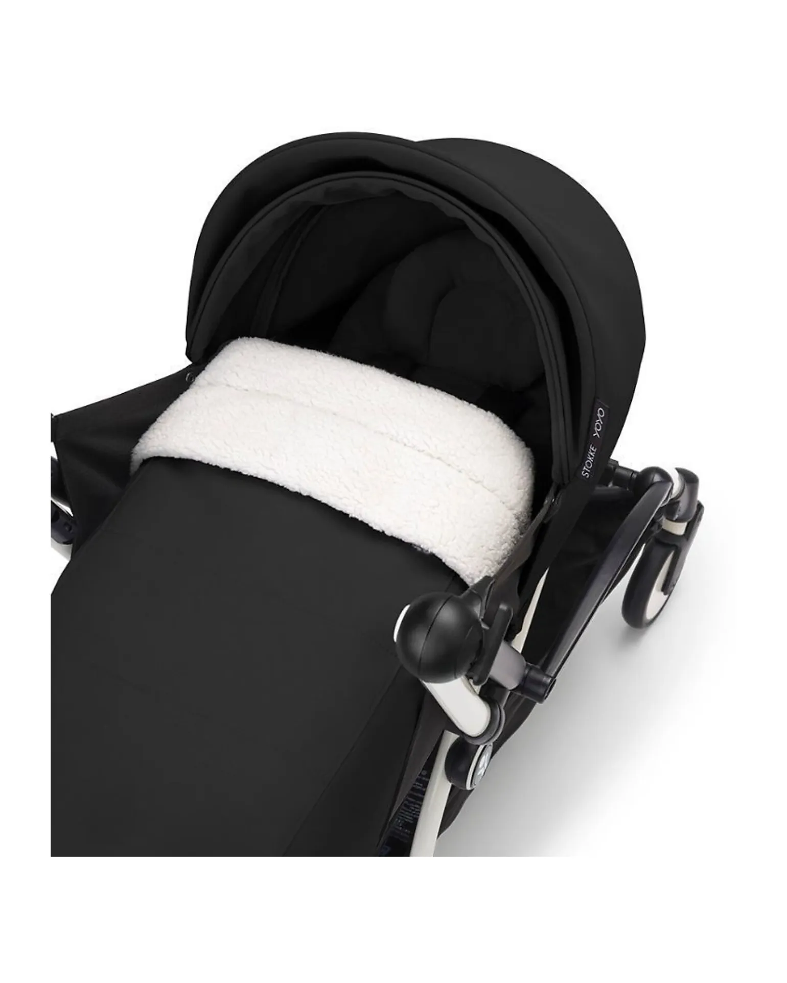 Passeggino Duo YOYO3 Nero - Telaio Bianco - Seduta e Kit Neonato 0+