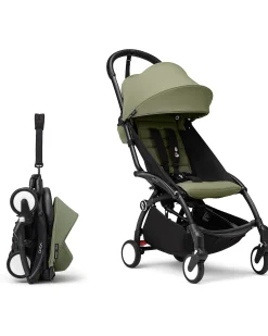 Passeggino Duo YOYO3 Oliva - Telaio Nero - Seduta 6+ e Kit Neonati 0+