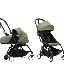 Passeggino Duo YOYO3 Oliva - Telaio Nero - Seduta e Kit Neonato 0+