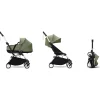 Passeggino Duo YOYO3 Oliva - Telaio Bianco + Navicella 0+ e Seduta 6+