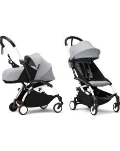Passeggino Duo YOYO3 - Telaio Bianco + Rivestimento Stone 6+ kit per neonati 0+