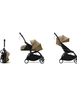 Passeggino Duo YOYO3 Toffee - Telaio Nero - Seduta 6+ e Kit Neonati 0+
