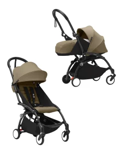 Passeggino Duo YOYO3 Toffee - Telaio Nero - Seduta 6+ e Kit Neonati 0+