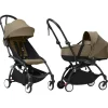 Passeggino Duo YOYO3 Toffee - Telaio Nero + Navicella 0+ e Seduta 6+