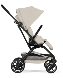 Passeggino Eezy S Twist + 2 - Dune Grey - Telaio Nero - Seduta Rotante a 360°