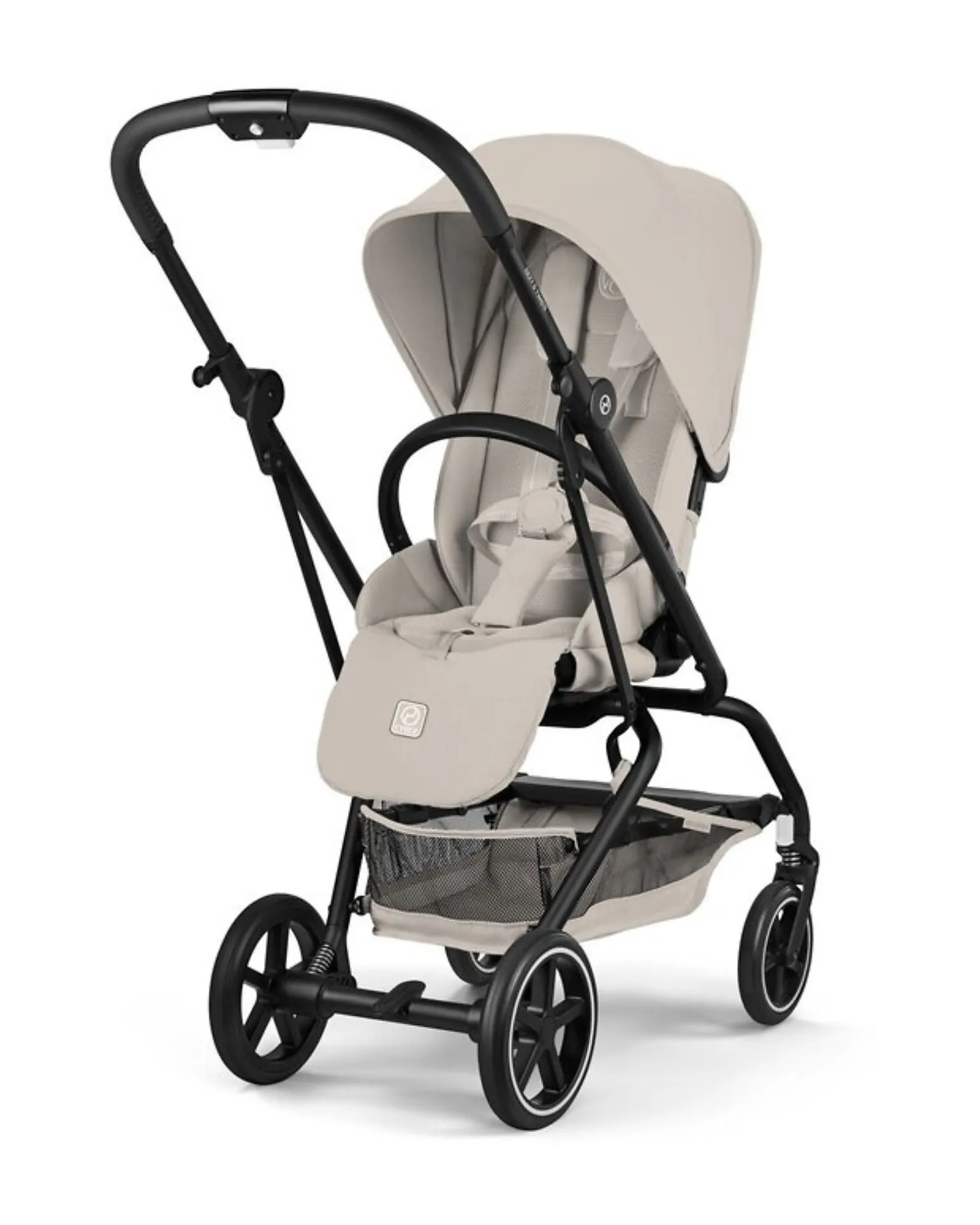 Passeggino Eezy S Twist + 2 - Dune Grey - Telaio Nero - Seduta Rotante a 360°