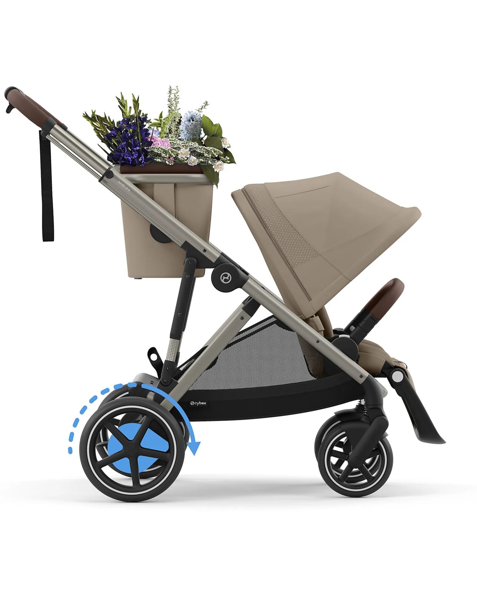 Passeggino Elettrico E-Gazelle S - Almond Beige - dalla Nascita ai 4 Anni - Multifunzionale