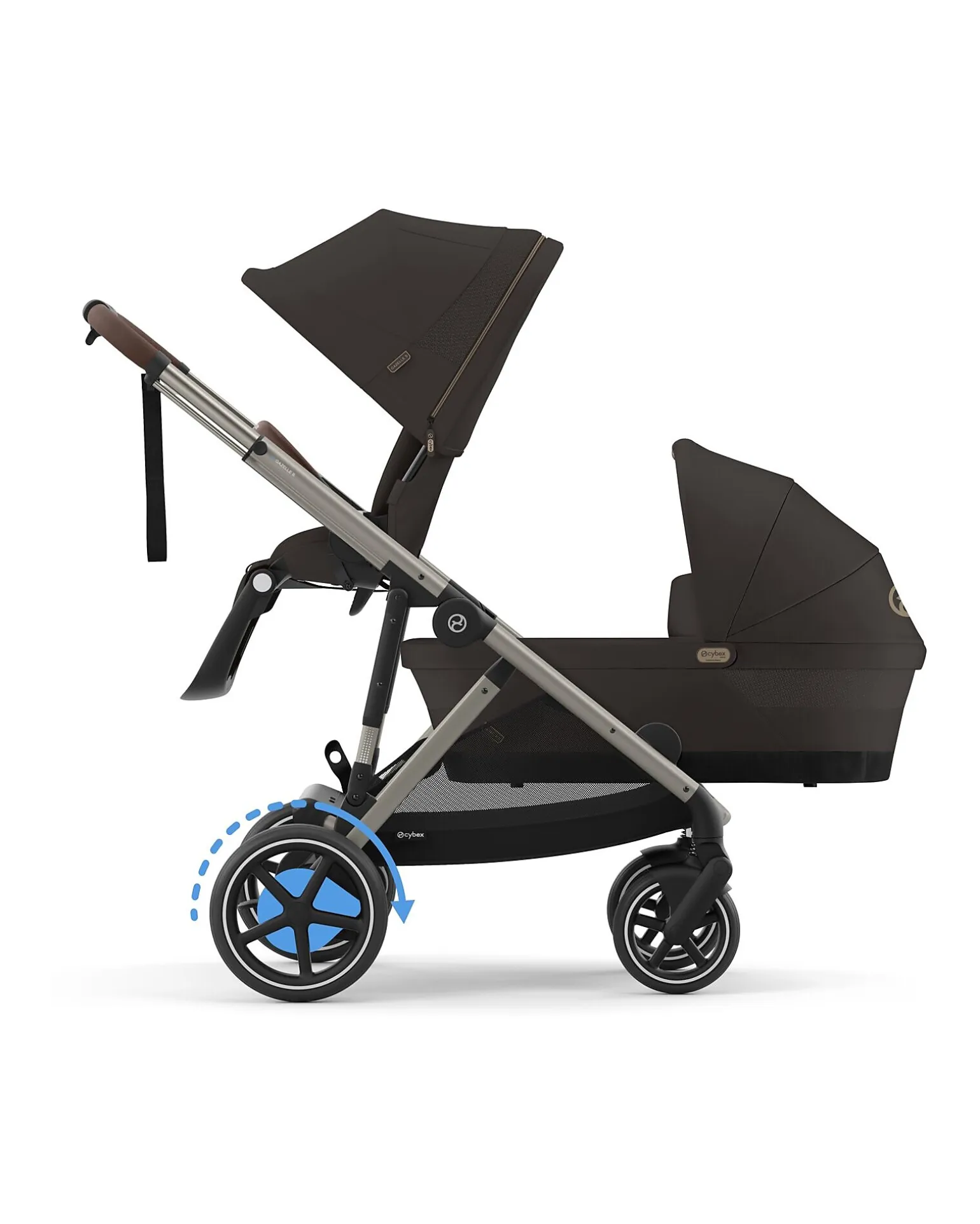 Passeggino Elettrico E-Gazelle S - Chocolate Brown - dalla Nascita ai 4 Anni - Multifunzionale