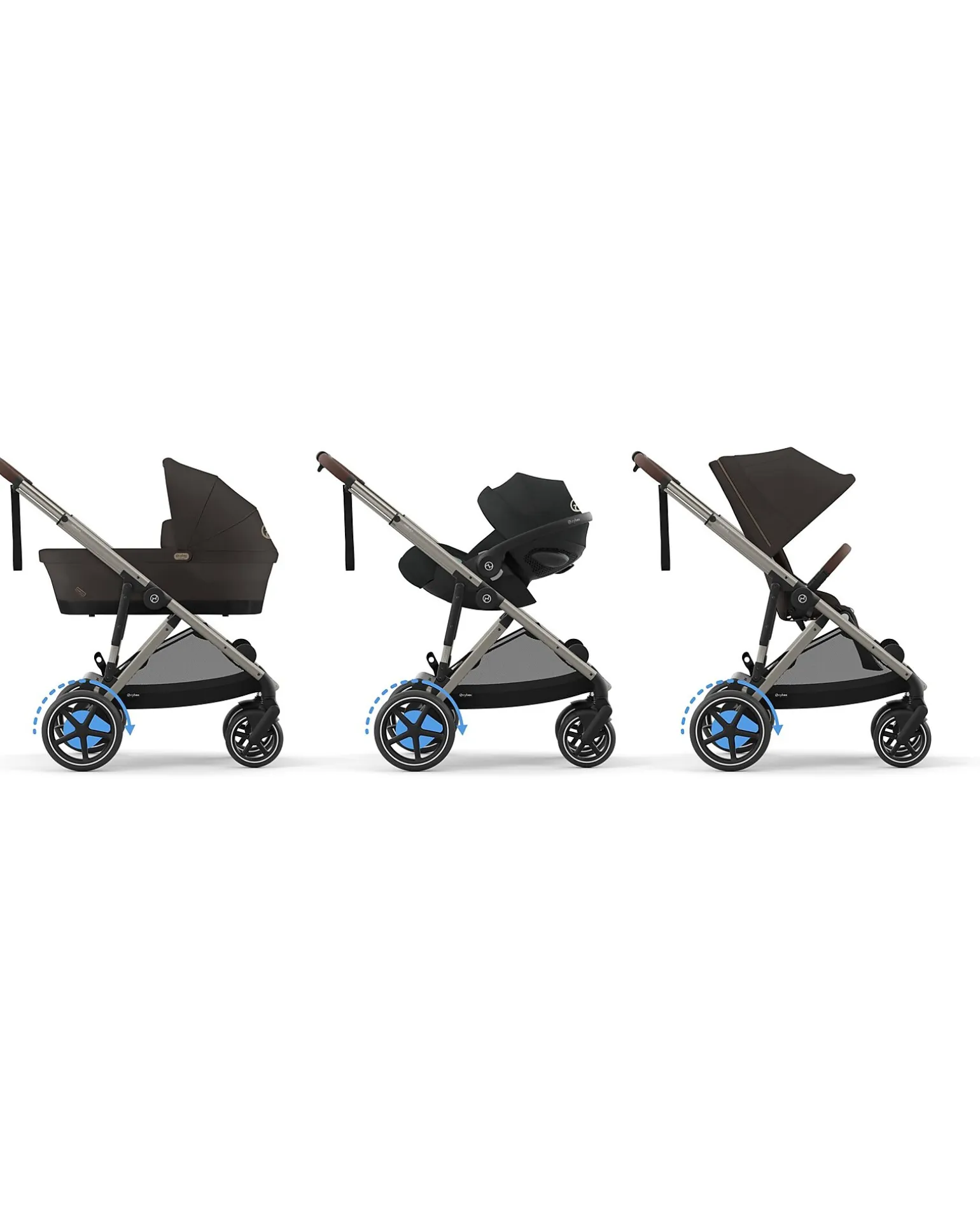 Passeggino Elettrico E-Gazelle S - Chocolate Brown - dalla Nascita ai 4 Anni - Multifunzionale