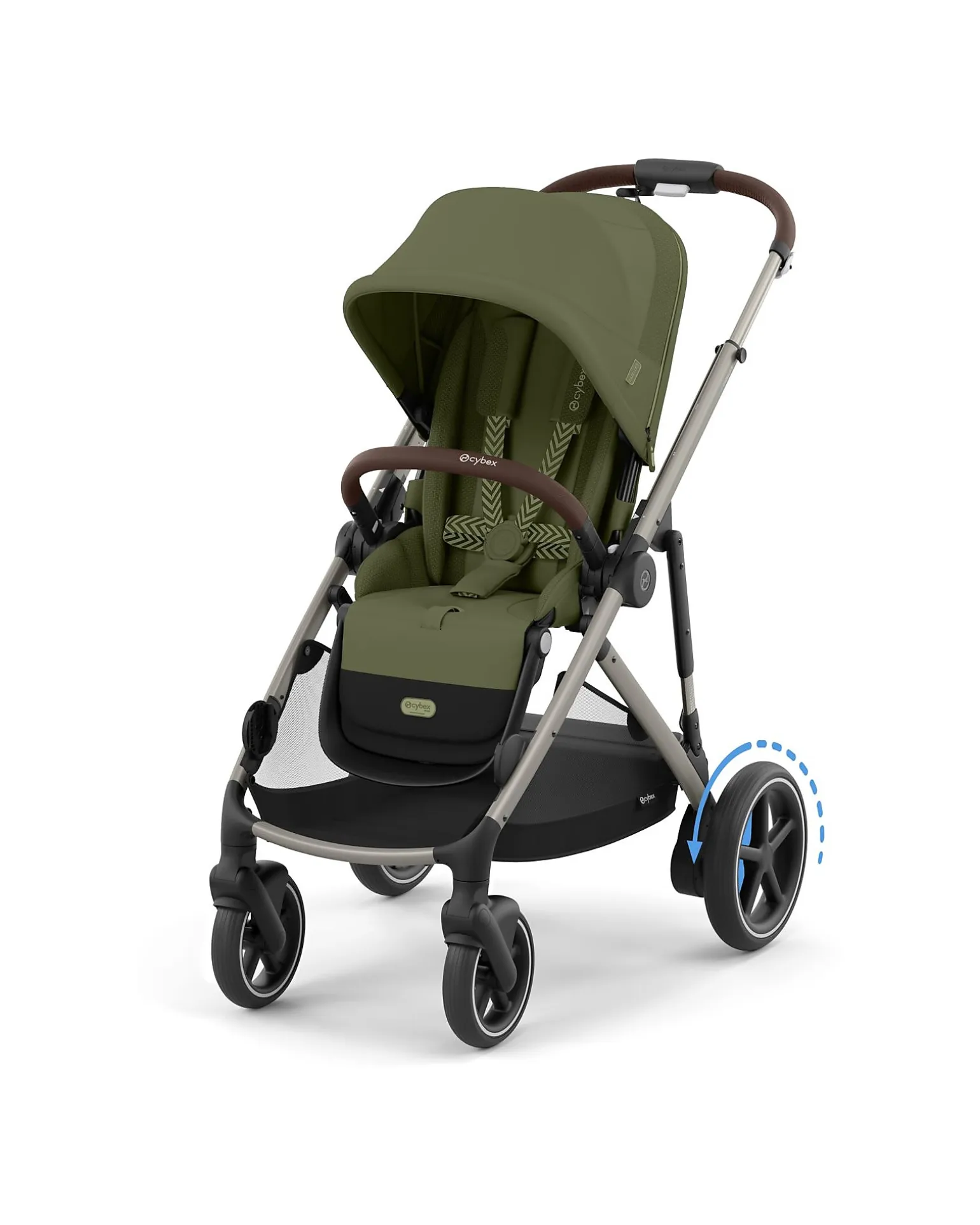 Passeggino Elettrico E-Gazelle S - Moss Green/Khaki - dalla Nascita ai 4 Anni - Multifunzionale