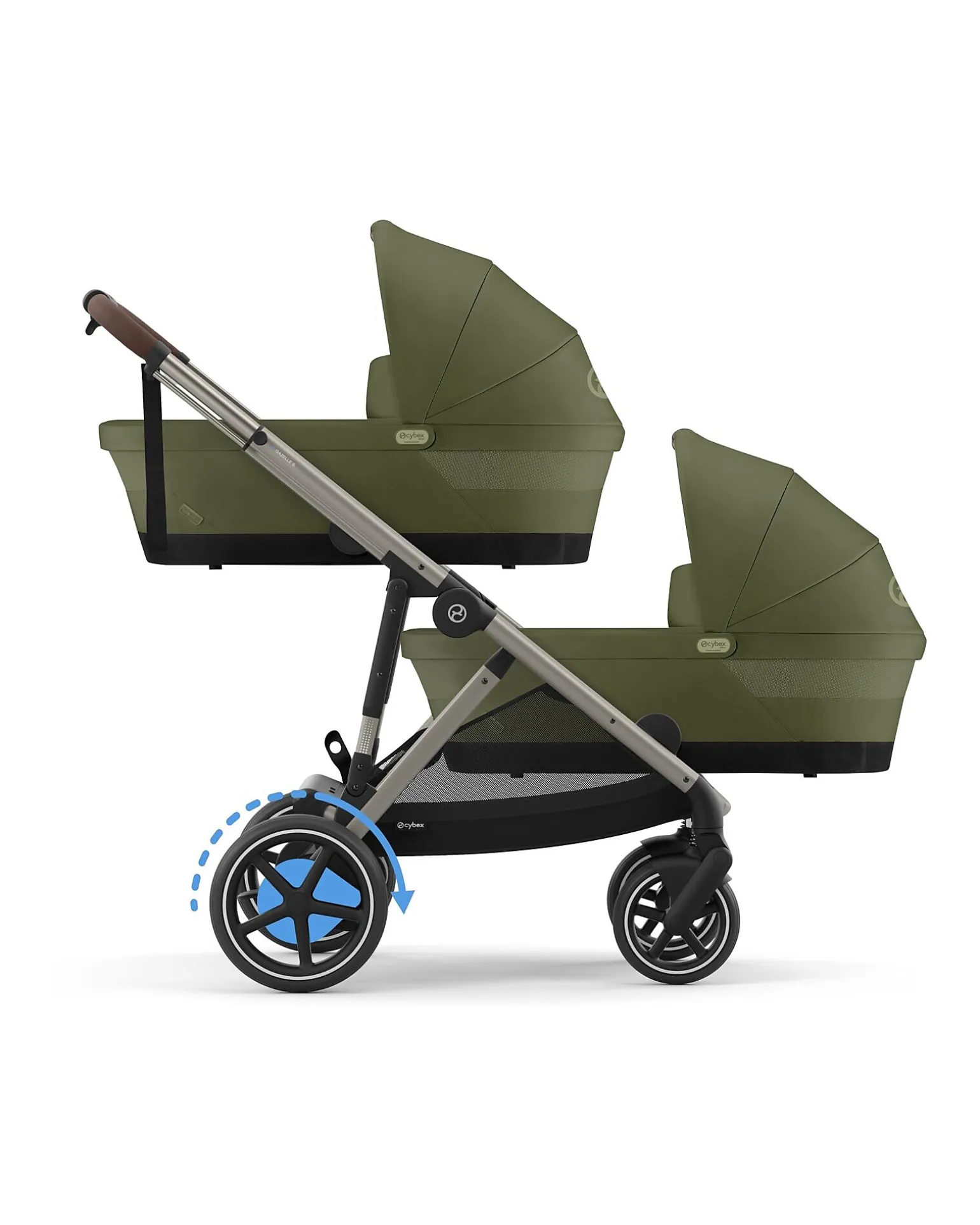 Passeggino Elettrico E-Gazelle S - Moss Green/Khaki - dalla Nascita ai 4 Anni - Multifunzionale