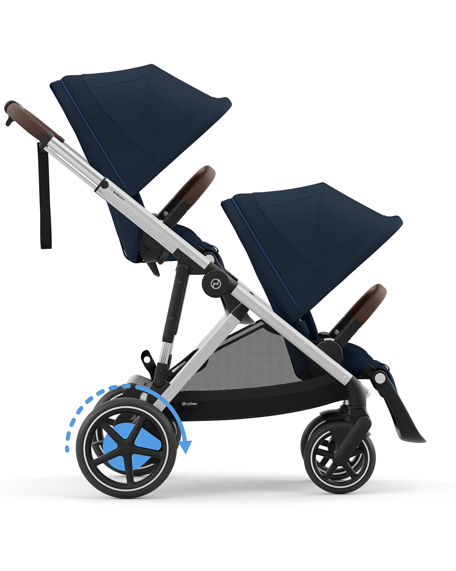 Passeggino Elettrico E-Gazelle S - Ocean Blue/Navy Blue - dalla Nascita ai 4 Anni - Multifunzionale