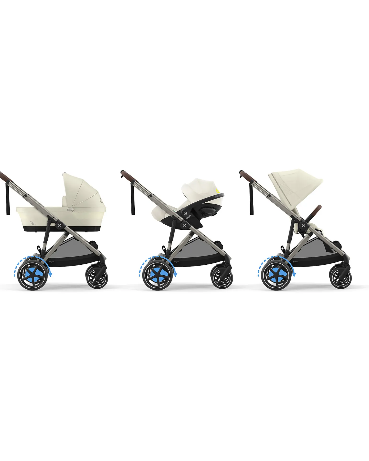 Passeggino Elettrico E-Gazelle S - Seashell Beige/Light Beige - dalla Nascita ai 4 Anni - Multifunzionale
