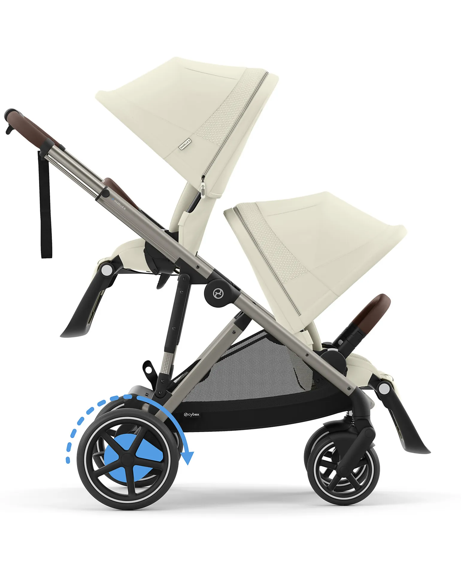 Passeggino Elettrico E-Gazelle S - Seashell Beige/Light Beige - dalla Nascita ai 4 Anni - Multifunzionale