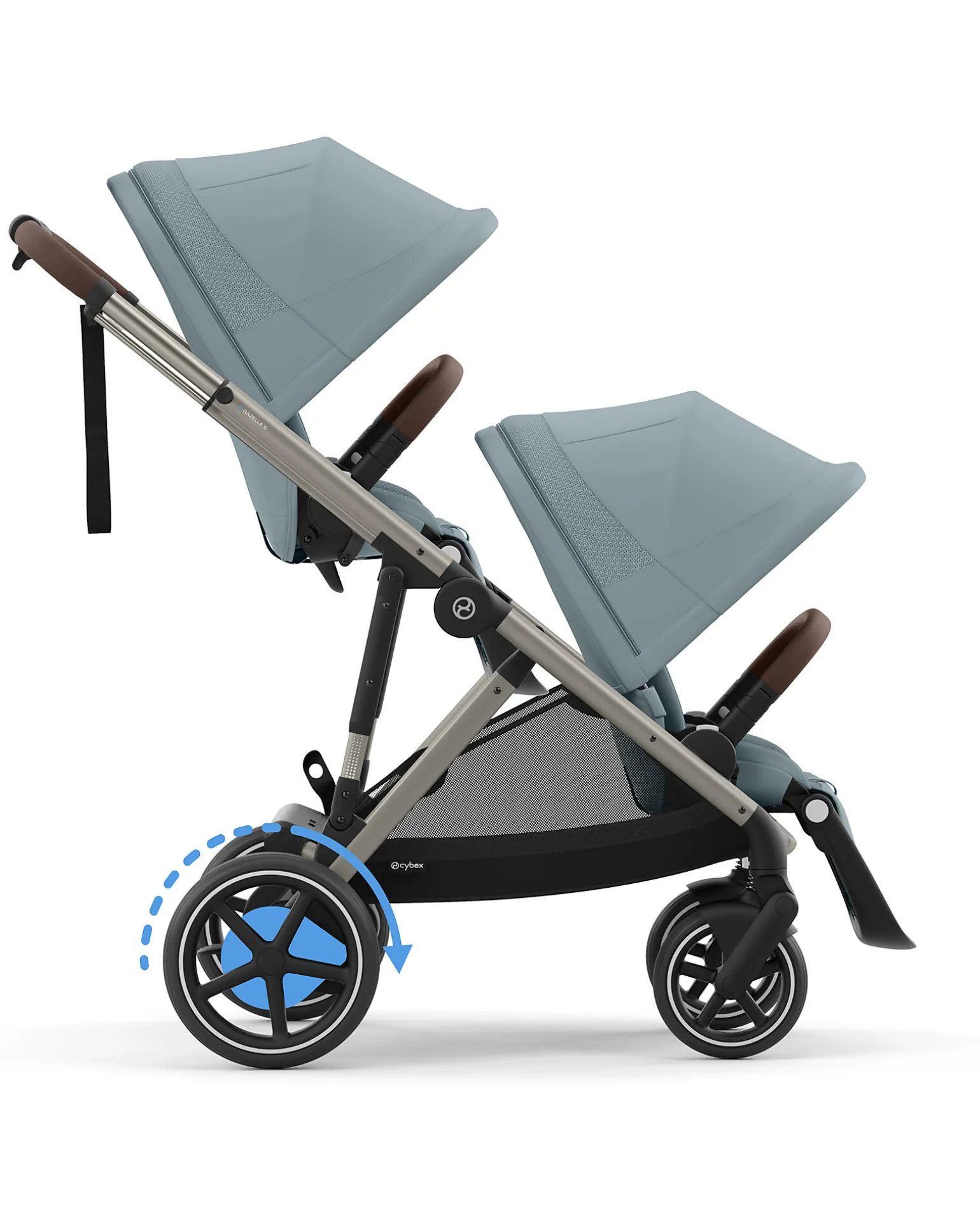 Passeggino Elettrico E-Gazelle S - Stormy Blue/Light Blue - dalla Nascita ai 4 Anni - Multifunzionale