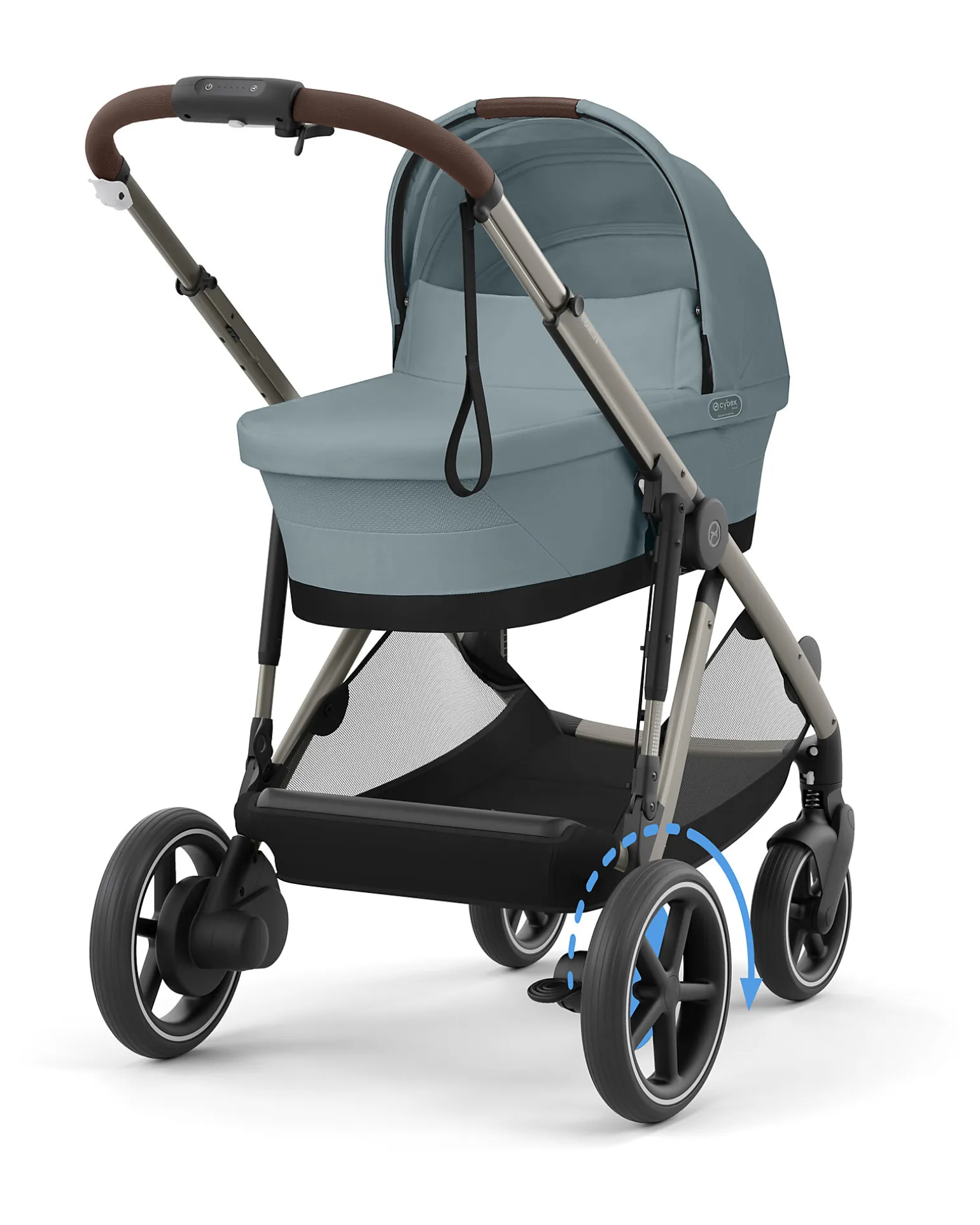 Passeggino Elettrico E-Gazelle S - Stormy Blue/Light Blue - dalla Nascita ai 4 Anni - Multifunzionale