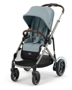 Passeggino Elettrico E-Gazelle S - Stormy Blue/Light Blue - dalla Nascita ai 4 Anni - Multifunzionale