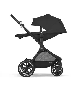Passeggino EOS Lux 2-in-1 con Attacchi Intercambiabili: da Navicella a Seduta - Nero Moon Black - dalla Nascita ai 4 Anni!