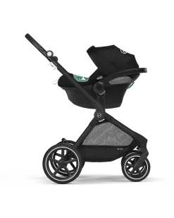 Passeggino EOS Lux 2-in-1 con Attacchi Intercambiabili: da Navicella a Seduta - Nero Moon Black - dalla Nascita ai 4 Anni!