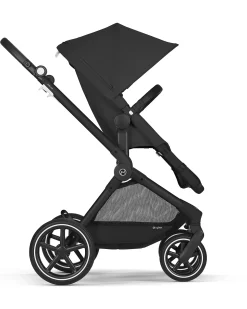 Passeggino EOS Lux 2-in-1 con Attacchi Intercambiabili: da Navicella a Seduta - Nero Moon Black - dalla Nascita ai 4 Anni!
