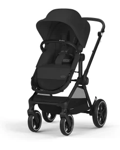Passeggino EOS Lux 2-in-1 con Attacchi Intercambiabili: da Navicella a Seduta - Nero Moon Black - dalla Nascita ai 4 Anni!
