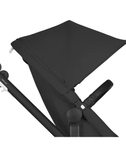 Passeggino EOS Lux 2-in-1 con Attacchi Intercambiabili: da Navicella a Seduta - Nero Moon Black - dalla Nascita ai 4 Anni!