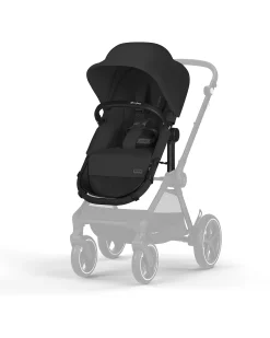 Passeggino EOS Lux 2-in-1 con Attacchi Intercambiabili: da Navicella a Seduta - Nero Moon Black - dalla Nascita ai 4 Anni!
