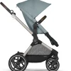 Passeggino EOS Lux 2-in-1 con Attacchi Intercambiabili: da Navicella a Seduta - Tortora Sky Blue - dalla Nascita ai 4 Anni!