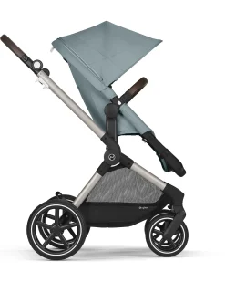 Passeggino EOS Lux 2-in-1 con Attacchi Intercambiabili: da Navicella a Seduta - Tortora Sky Blue - dalla Nascita ai 4 Anni!