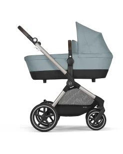 Passeggino EOS Lux 2-in-1 con Attacchi Intercambiabili: da Navicella a Seduta - Tortora Sky Blue - dalla Nascita ai 4 Anni!