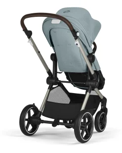 Passeggino EOS Lux 2-in-1 con Attacchi Intercambiabili: da Navicella a Seduta - Tortora Sky Blue - dalla Nascita ai 4 Anni!