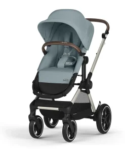 Passeggino EOS Lux 2-in-1 con Attacchi Intercambiabili: da Navicella a Seduta - Tortora Sky Blue - dalla Nascita ai 4 Anni!