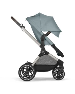 Passeggino EOS Lux 2-in-1 con Attacchi Intercambiabili: da Navicella a Seduta - Tortora Sky Blue - dalla Nascita ai 4 Anni!