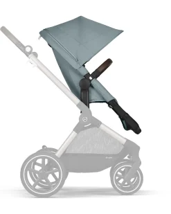 Passeggino EOS Lux 2-in-1 con Attacchi Intercambiabili: da Navicella a Seduta - Tortora Sky Blue - dalla Nascita ai 4 Anni!