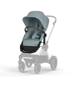 Passeggino EOS Lux 2-in-1 con Attacchi Intercambiabili: da Navicella a Seduta - Tortora Sky Blue - dalla Nascita ai 4 Anni!