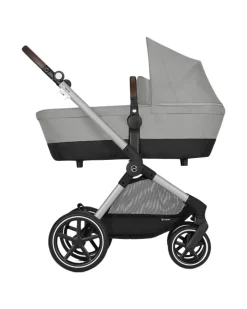 Passeggino EOS Lux 2-in-1 con Attacchi Intercambiabili: da Navicella a Seduta - Argento Stone Grey - dalla Nascita ai 4 Anni!