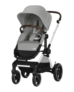 Passeggino EOS Lux 2-in-1 con Attacchi Intercambiabili: da Navicella a Seduta - Argento Stone Grey - dalla Nascita ai 4 Anni!
