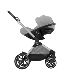 Passeggino EOS Lux 2-in-1 con Attacchi Intercambiabili: da Navicella a Seduta - Argento Stone Grey - dalla Nascita ai 4 Anni!